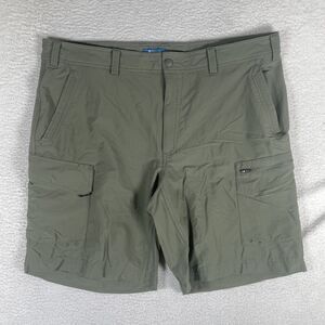 Nepallo Cargo Shorts Mens 42 Green Nylon Stretch Ripstop Utility Fishing Hiking